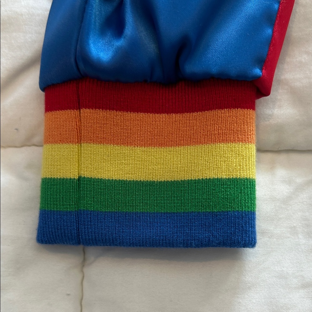 Unique Vintage Rainbow Brite blue satin jacket - perfect condition - Picture 4 of 6
